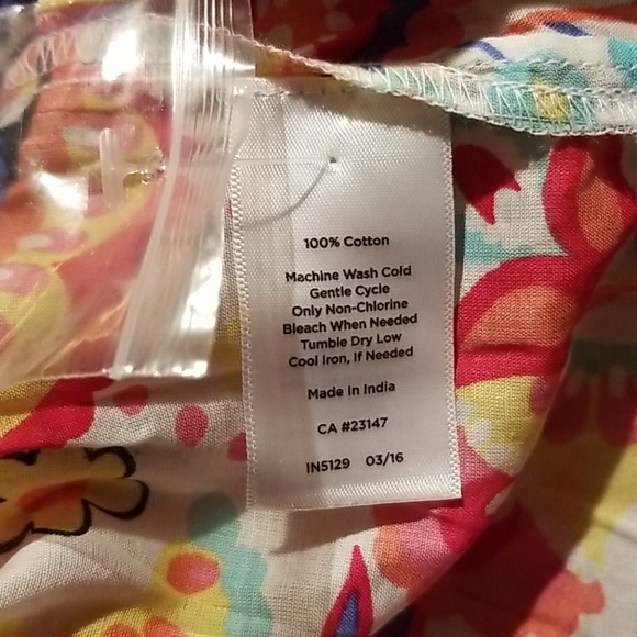 NWT Women's Talbots XLP Multicolor Button Up Top - Picture 5 of 6